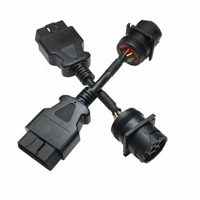 J1939 Cable 9 Pin to 16 Pin OBD2 Truck Diagnostic Scanner Cable Adapter for Cummins Diesel Engine 6C Series 8.3L