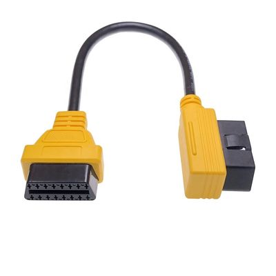 AOTAI ELM 327 16 Pin Male to Female OBD 2 Yellow OBDII Extension Diagnostic Cable Adapter for BMW Europe Cable length 1m