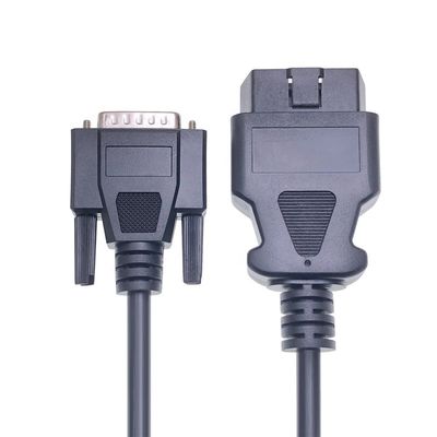 OBD2 16-Pin to DB15 Male Serial Port RS232 Adapter Cable for Scanner DA-5 J1962 and Durable Temperature Range -20- 80degree