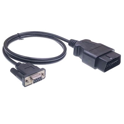 Car Fitment AOTAI DB9 9Pin Serial RS232 Female Port to Male OBD2 16 Pin OBD Cable Adapter for Audi Europe PVC/ABS