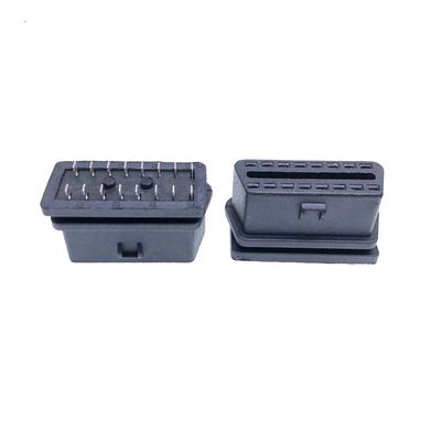 Auto Parts Casing 16 PIN OBDII J1962 OBD2 Female Connector with Temperature Range 30- 105°C