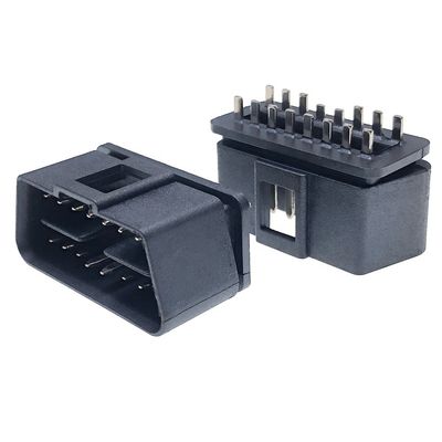 Tata Vehicle Fitment OBDII Male Connector with Lock and OBD 2 Molding Enclosure -20- 80degree