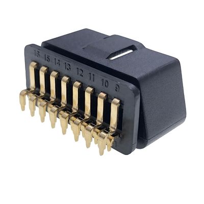 Customized ABS Plastic Right Angle Male OBD2 PCB Connector for Automotive Repair Tools and Customized Special Features