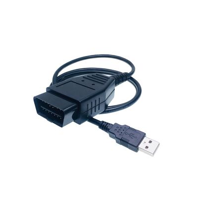 OBD2 to USB Cable with Nickel/Golden Pins Plating Black White OBD USB Connector 16pin Adapter