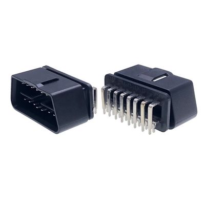 All Cars Applications Compatible 16 Pin OBD2 Connector for PCB Made of PA66 GF Material