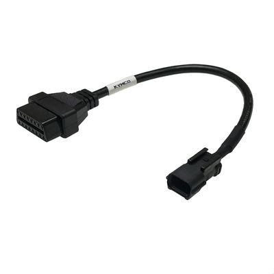 Automotive Connector KYMCO 3PIN To 16PIN OBD2 Adapter Cable 12V/24V Voltage
