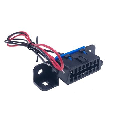 Materail ABS/PVC OBD II J1962F OBD2 16 Pin Female Connector Dash Port Open Tinned Wire Pigtail DIY with Underdash Bracket