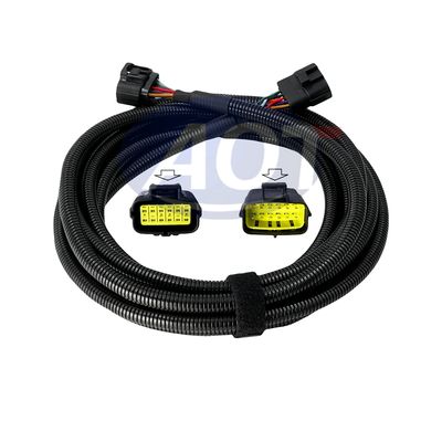 Custom Automotive Connector AOTAI Custom TE 12PIN Connector 368537-1 174661-2 Wiring Harness 5M for Automotive Diagnostic