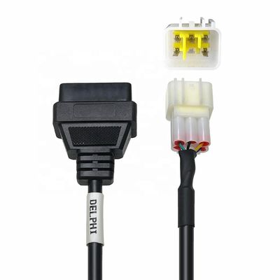 Delorean Car Fitment OBD2 Motorcycle Adapter 6P For Plug Cable And Diagnostic Tools