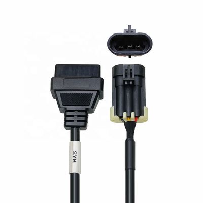 Motorcycle OBD2 Cable 3PIN To 16PIN OBD Adapter for SYM Motorbike 12V Voltage Delorean Car Fitment