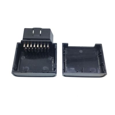 Temperature -20- 80degree OBD2 Male Connector 16pin 90 Degree Right Angle J1962m Plug with Snap Enclosures