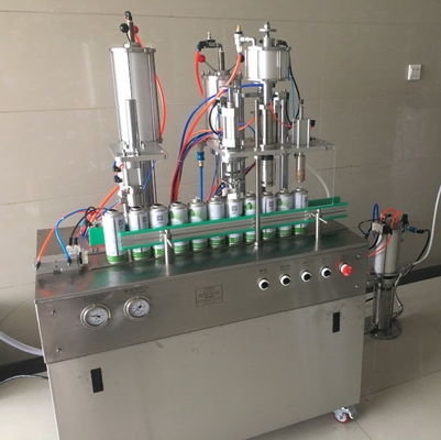 Semi-Automatic Aerosol Can Gas Filling Machine for Propane Butane LPG DME R134a Wood Packaging Material 1
