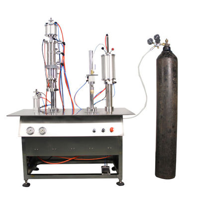 Machinery Repair Shops Semi Automatic Aerosol Filling Machine for Spray Cans Pneumatic Driven Type
