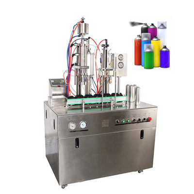 800-1100cans/hour High Filling Speed Semi Automatic BOV Bag on Valve Aerosol Filling Machine with PLC Control and Design
