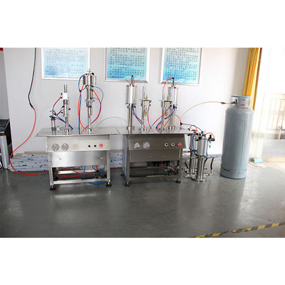 1.0 m3/min Air Consumption Semiautomatic 3 in 1 Aerosol Filler LPG Gas Propellant Filling Machine