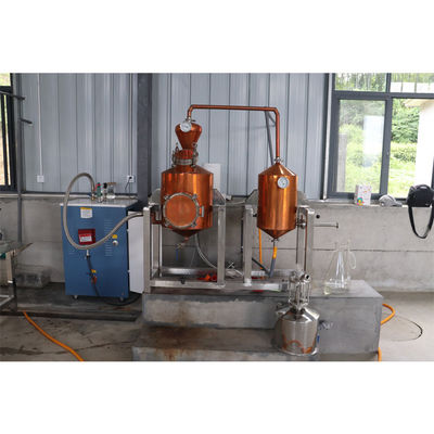 50L Jasmine Hydrosol Steam Distillation Essential Oil Distilling Equipment with Electric Power Source