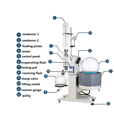 50L Vacuum Rotary Evaporator with Easy-to-Operate Soxhlet Extractor Dependable Distillation Equipment